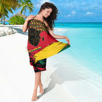 Ghana Lion Sarong - Map & Coat of Arms Grunge Style Design