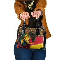 Ghana Lion Shoulder Handbag - Map & Coat of Arms Grunge Style Design