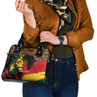Ghana Lion Shoulder Handbag - Map & Coat of Arms Grunge Style Design