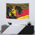 Ghana Lion Tapestry - Map & Coat of Arms Grunge Style Design
