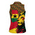 Ghana Lion Women Sleeveless Polo Shirt - Map & Coat of Arms Grunge Style Design