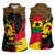 Ghana Lion Women Sleeveless Polo Shirt - Map & Coat of Arms Grunge Style Design