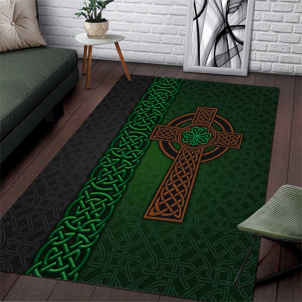 Ireland Celtic Knot and Clover Design Area Rug