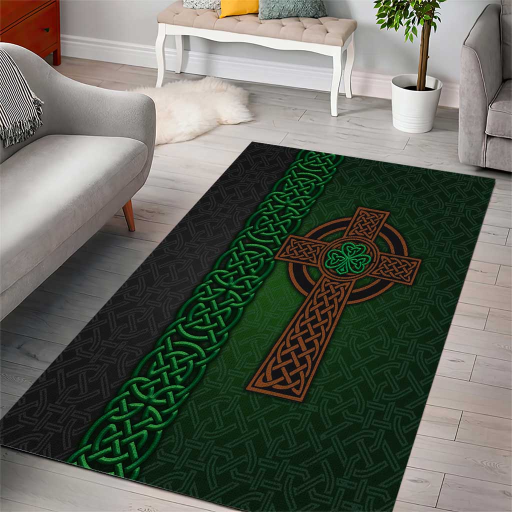 Ireland Celtic Knot and Clover Design Area Rug