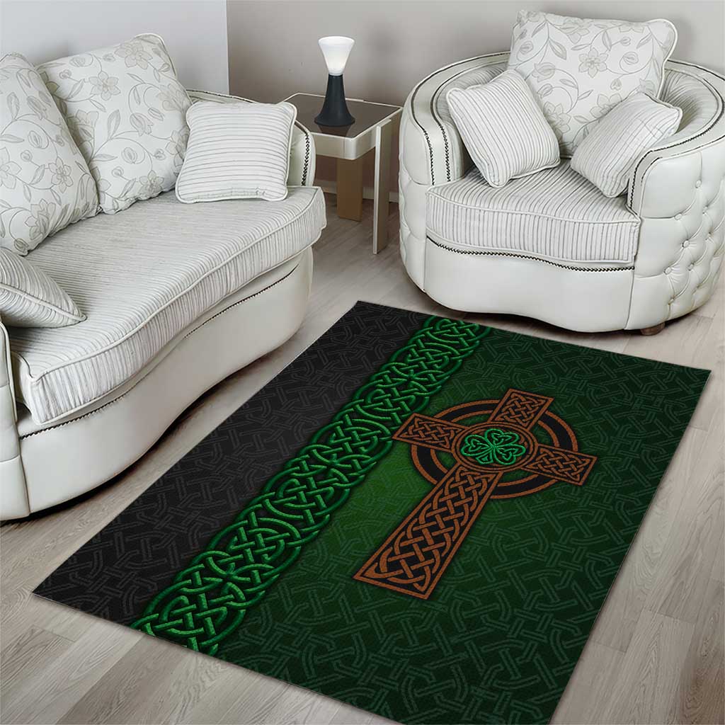 Ireland Celtic Knot and Clover Design Area Rug