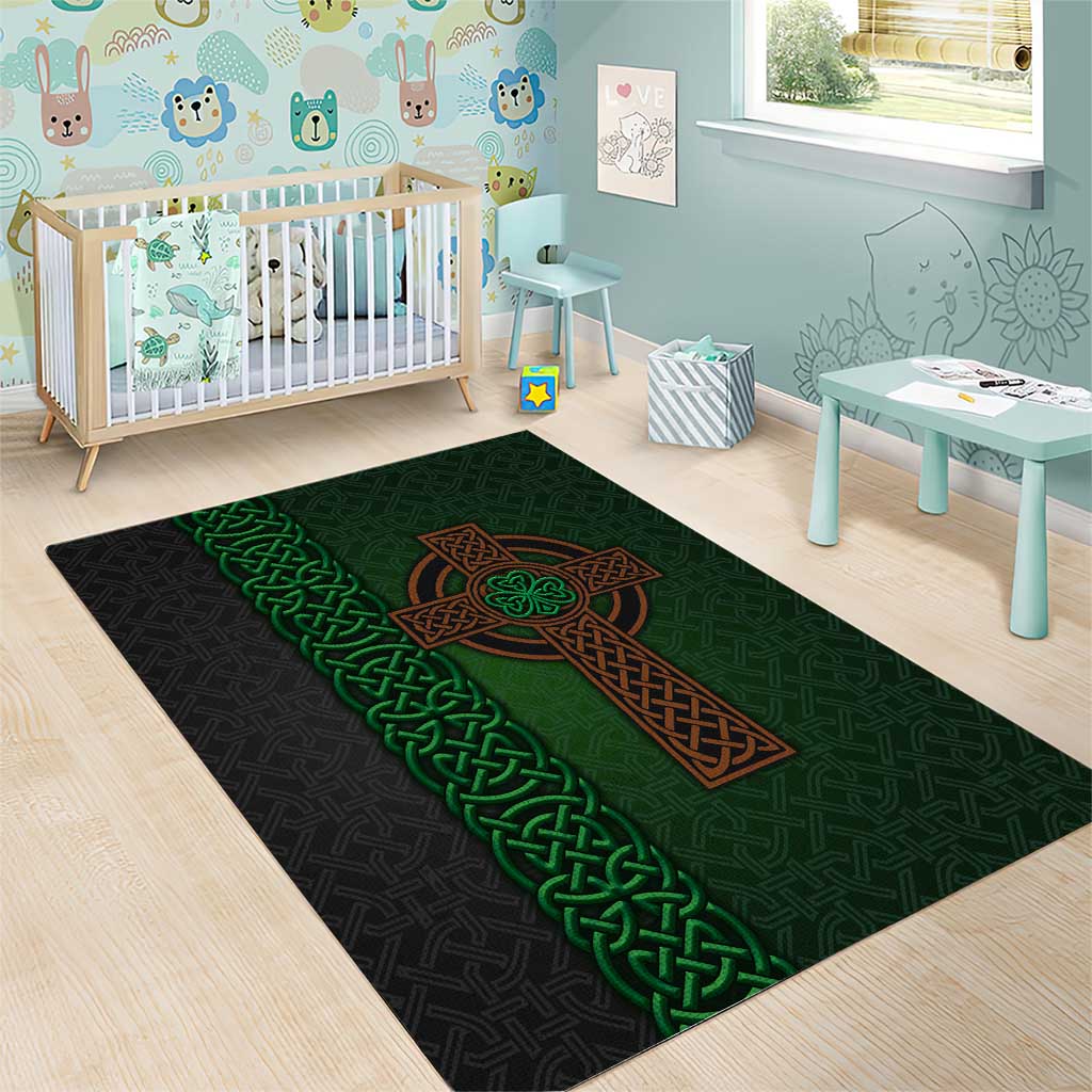 Ireland Celtic Knot and Clover Design Area Rug