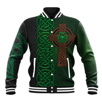 Ireland Celtic Knot and Clover Design Baseball Jacket