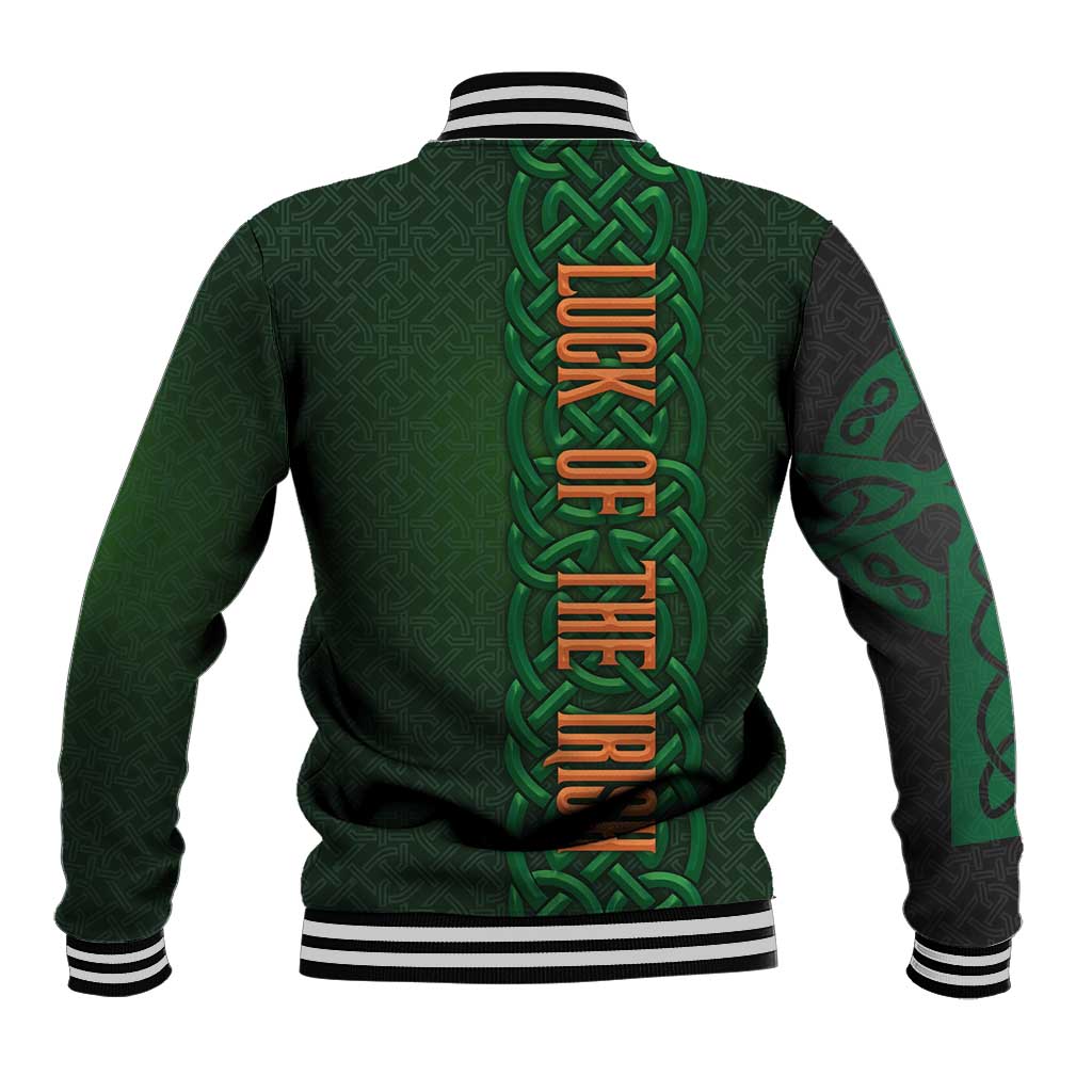 Ireland Celtic Knot and Clover Design Baseball Jacket