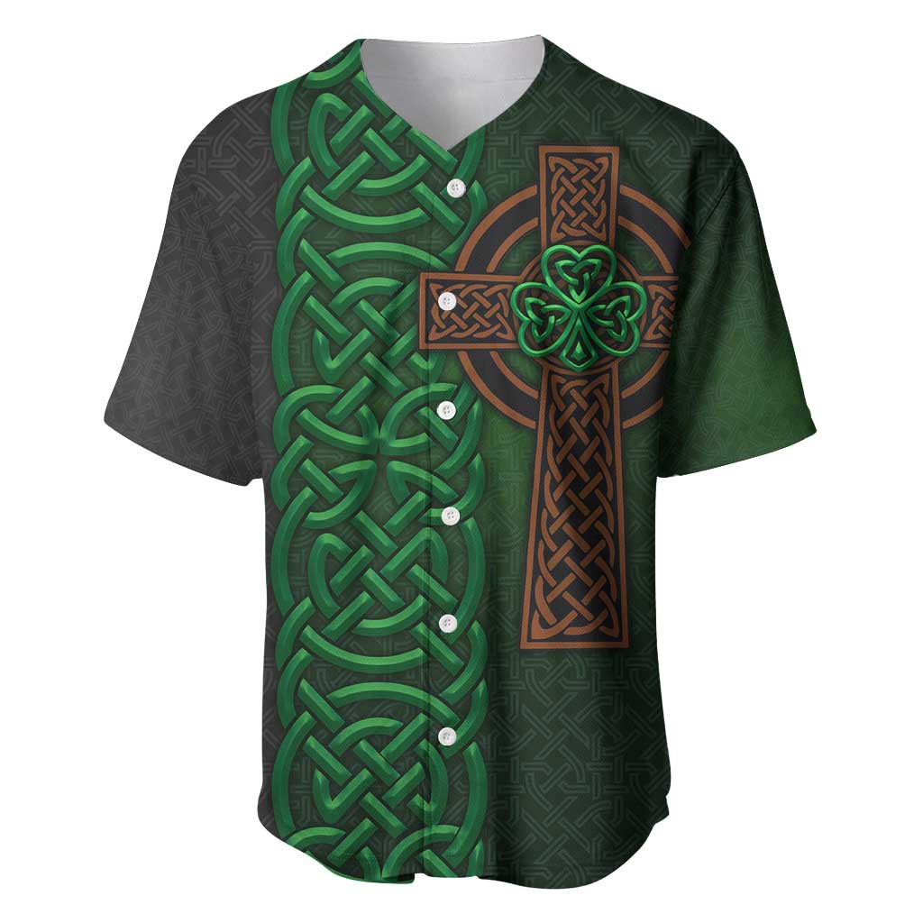 Ireland Celtic Knot and Clover Design Baseball Jersey