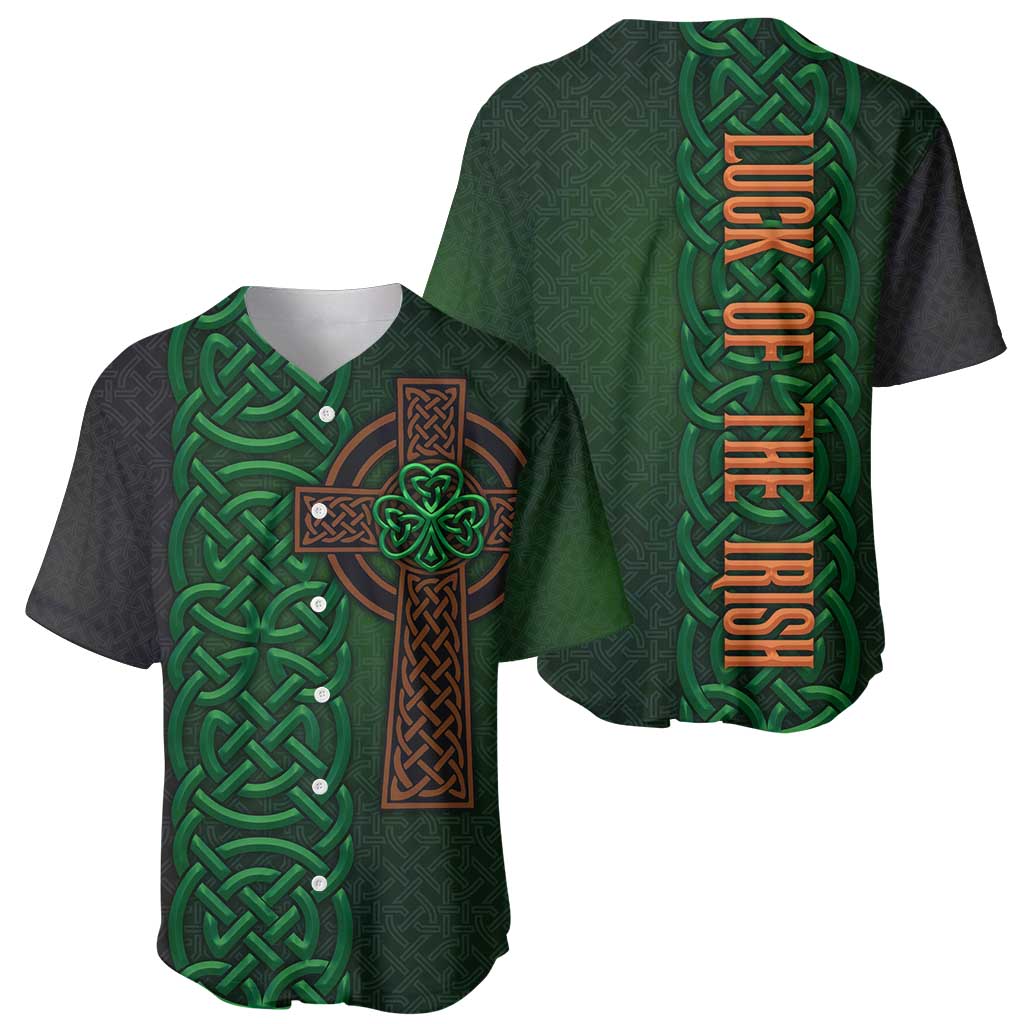 Ireland Celtic Knot and Clover Design Baseball Jersey
