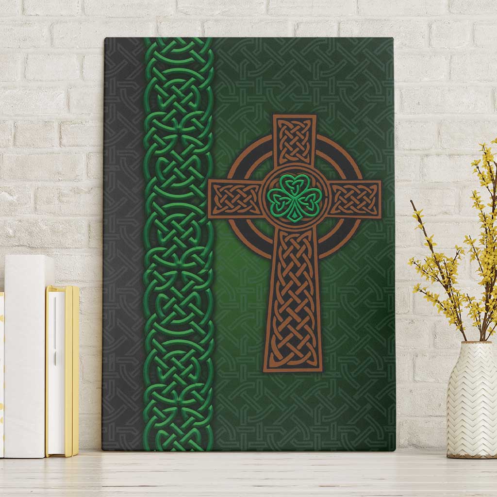 Ireland Celtic Knot and Clover Design Canvas Wall Art