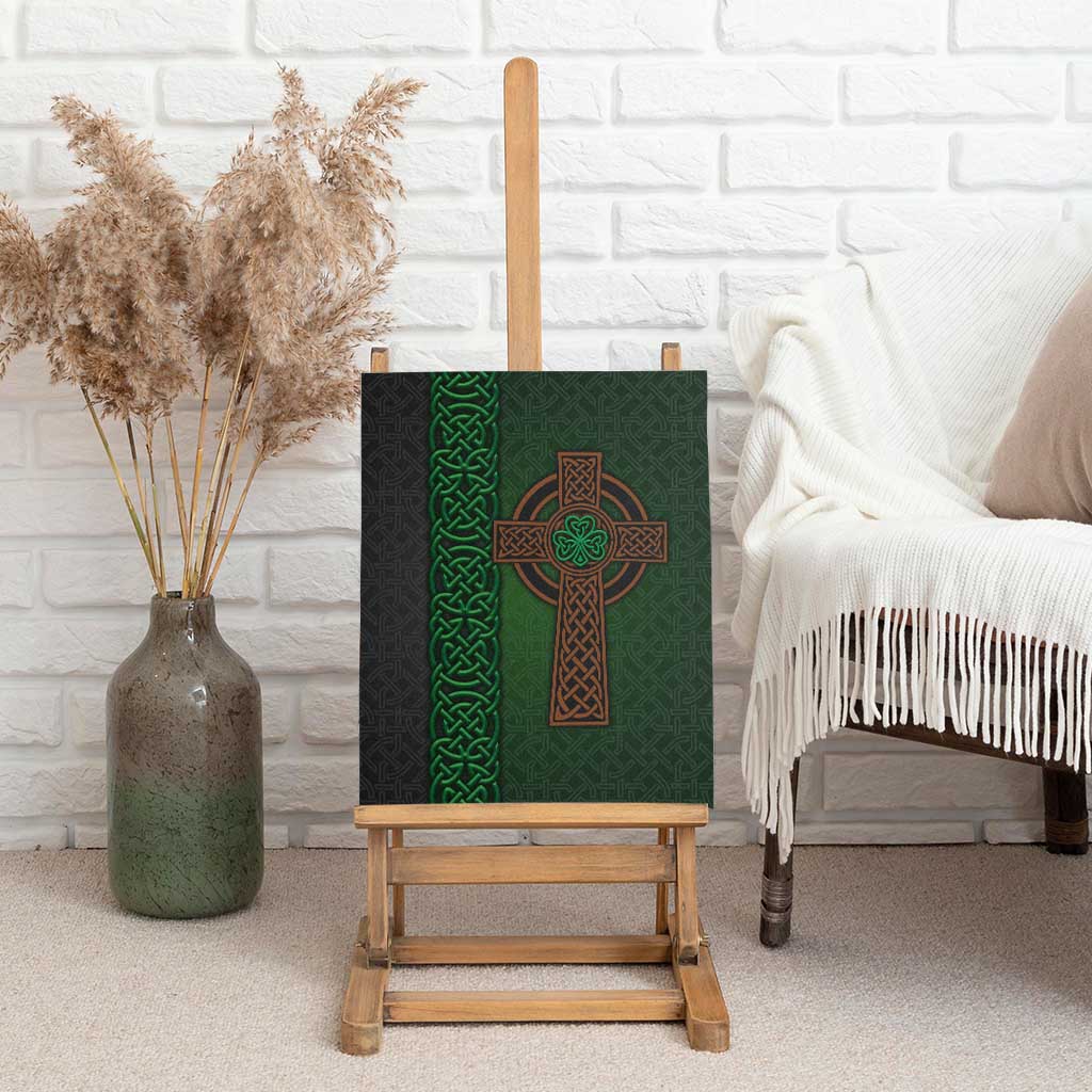 Ireland Celtic Knot and Clover Design Canvas Wall Art