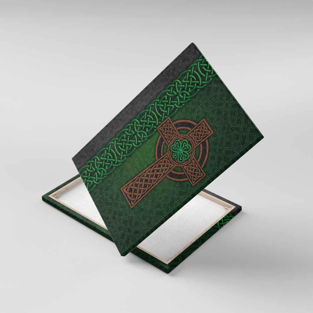 Ireland Celtic Knot and Clover Design Canvas Wall Art