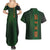 Ireland Celtic Knot and Clover Design Couples Matching Summer Maxi Dress and Hawaiian Shirt