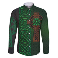 Ireland Celtic Knot and Clover Design Family Matching Summer Maxi Dress and Hawaiian Shirt