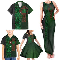 Ireland Celtic Knot and Clover Design Family Matching Tank Maxi Dress and Hawaiian Shirt