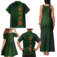 Ireland Celtic Knot and Clover Design Family Matching Tank Maxi Dress and Hawaiian Shirt