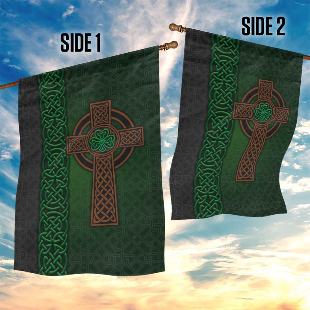 Ireland Celtic Knot and Clover Design Garden Flag