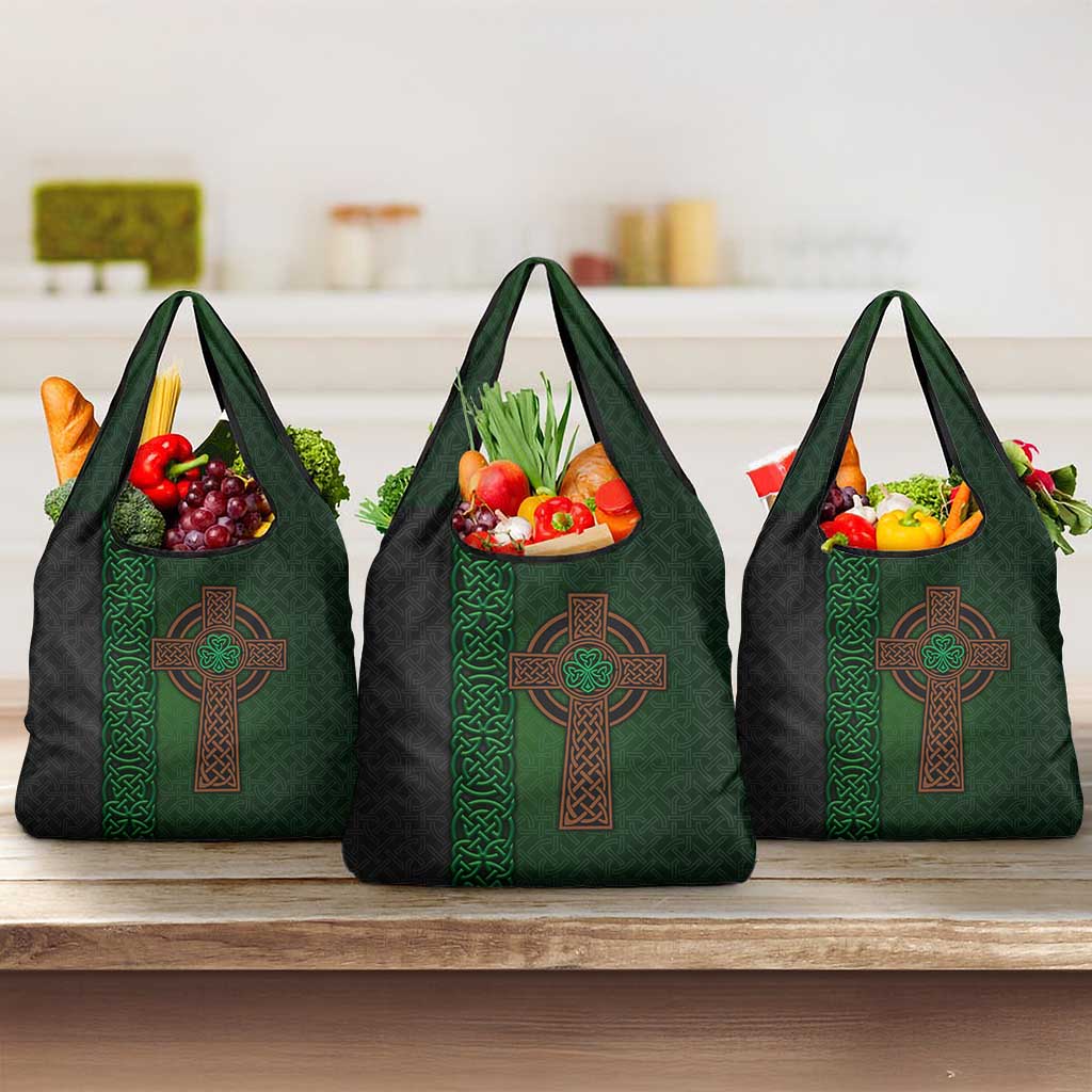 Ireland Celtic Knot and Clover Design Grocery Bag