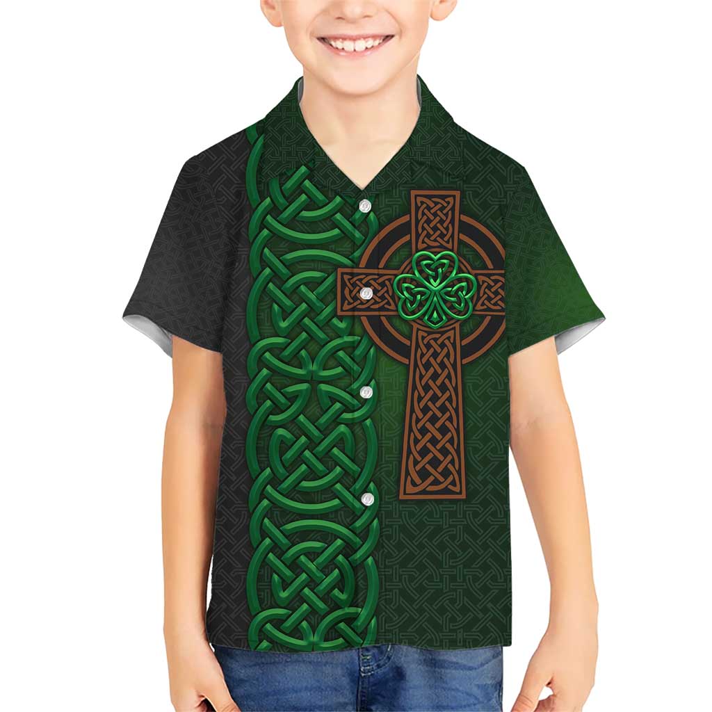 Ireland Celtic Knot and Clover Design Hawaiian Shirt