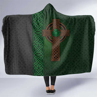 Ireland Celtic Knot and Clover Design Hooded Blanket