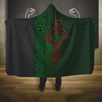 Ireland Celtic Knot and Clover Design Hooded Blanket