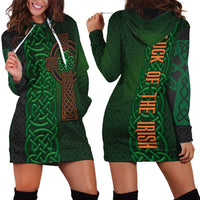 Ireland Celtic Knot and Clover Design Hoodie Dress