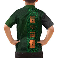 Ireland Celtic Knot and Clover Design Kid Hawaiian Shirt