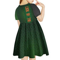 Ireland Celtic Knot and Clover Design Kid Short Sleeve Dress