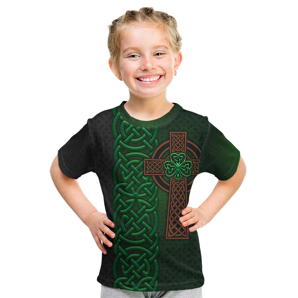 Ireland Celtic Knot and Clover Design Kid T Shirt