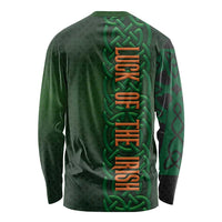 Ireland Celtic Knot and Clover Design Long Sleeve Shirt