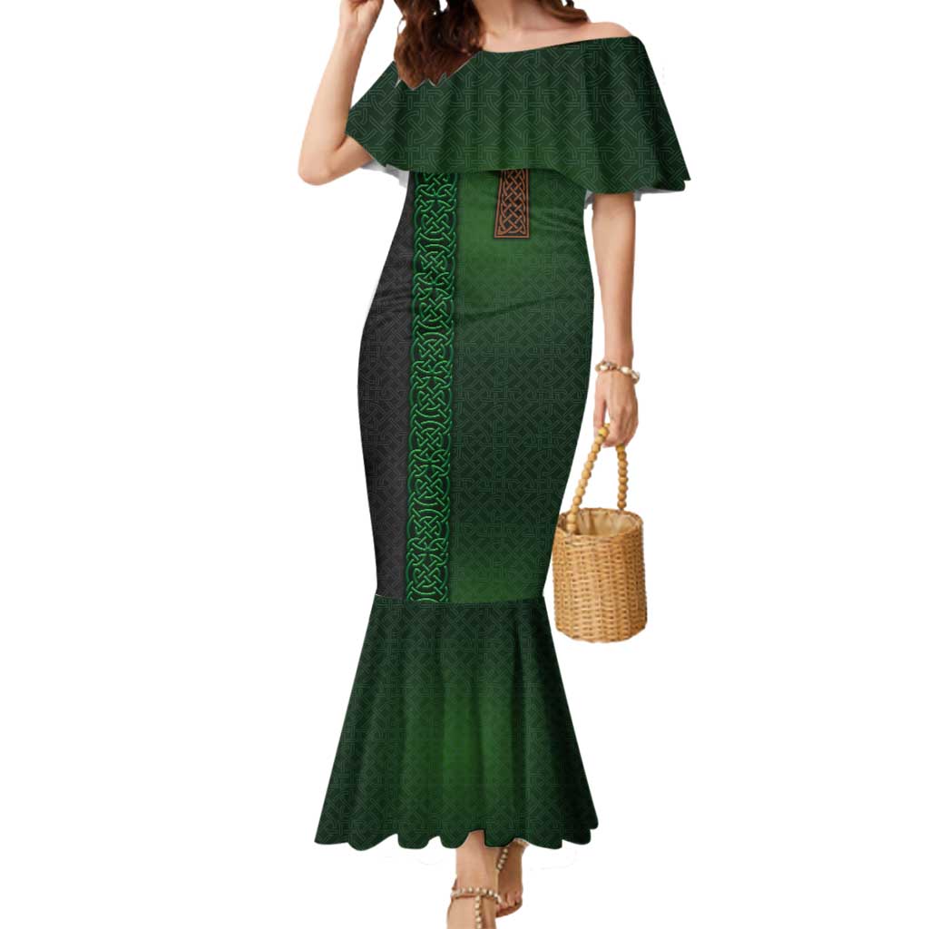 Ireland Celtic Knot and Clover Design Mermaid Dress