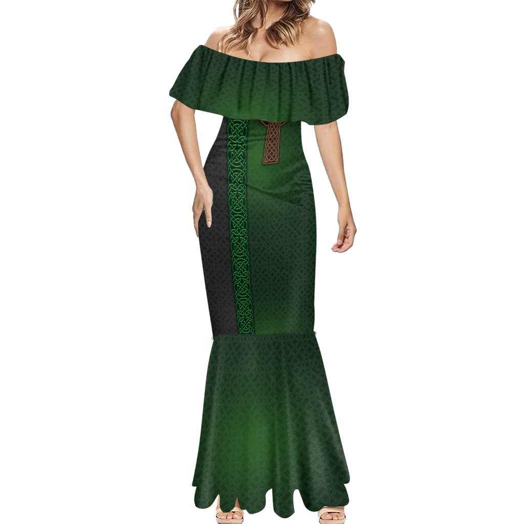 Ireland Celtic Knot and Clover Design Mermaid Dress