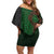 Ireland Celtic Knot and Clover Design Off Shoulder Short Dress