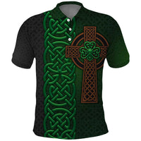Ireland Celtic Knot and Clover Design Polo Shirt