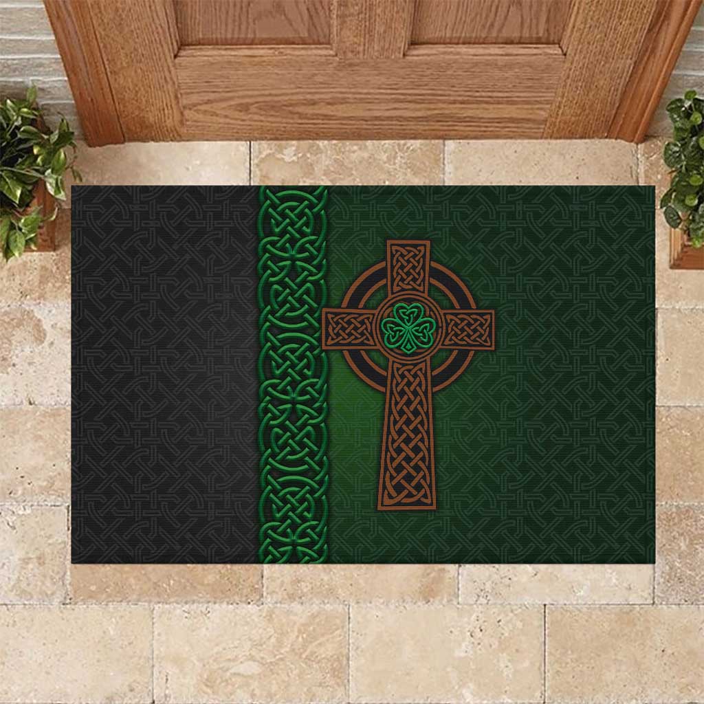 Ireland Celtic Knot and Clover Design Rubber Doormat