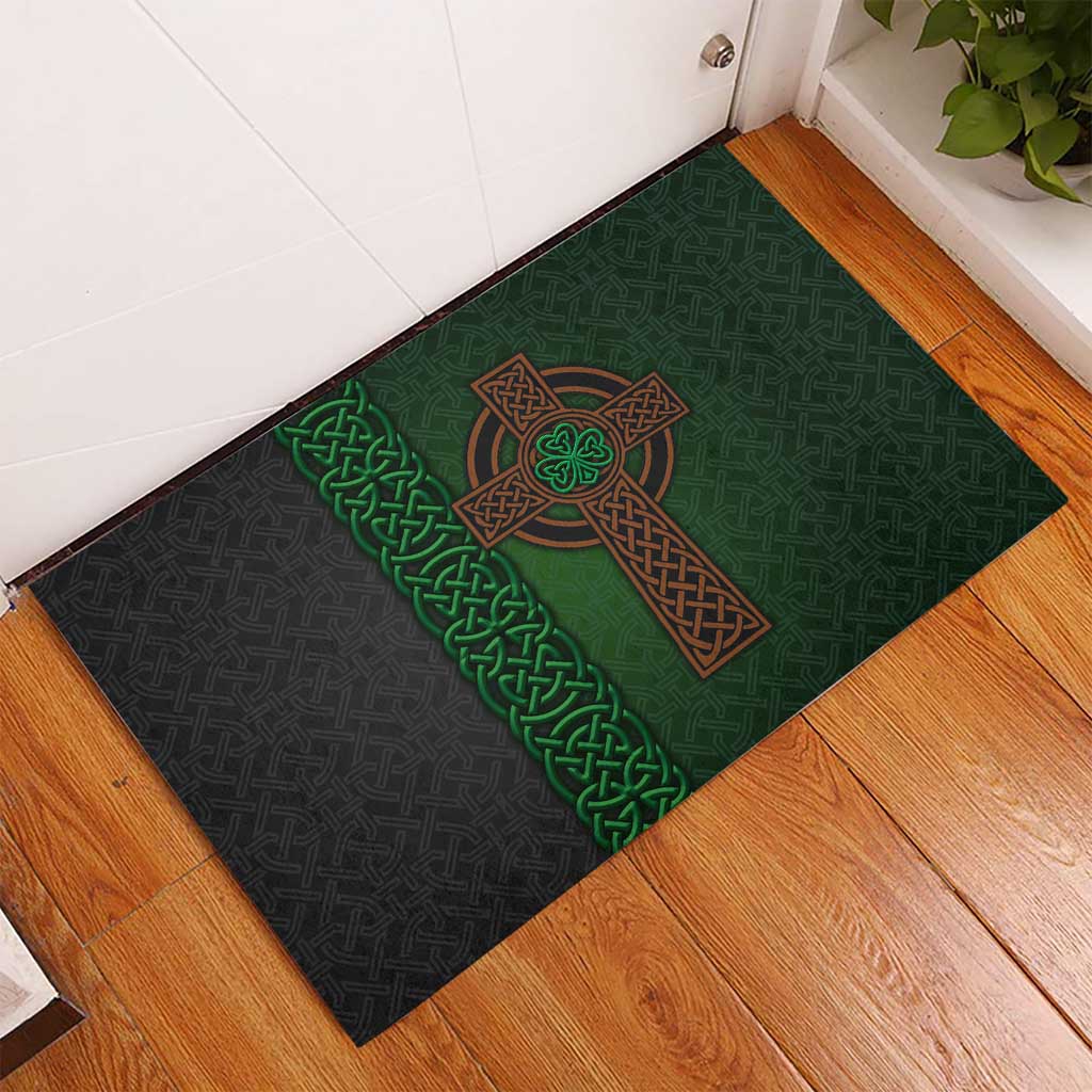 Ireland Celtic Knot and Clover Design Rubber Doormat