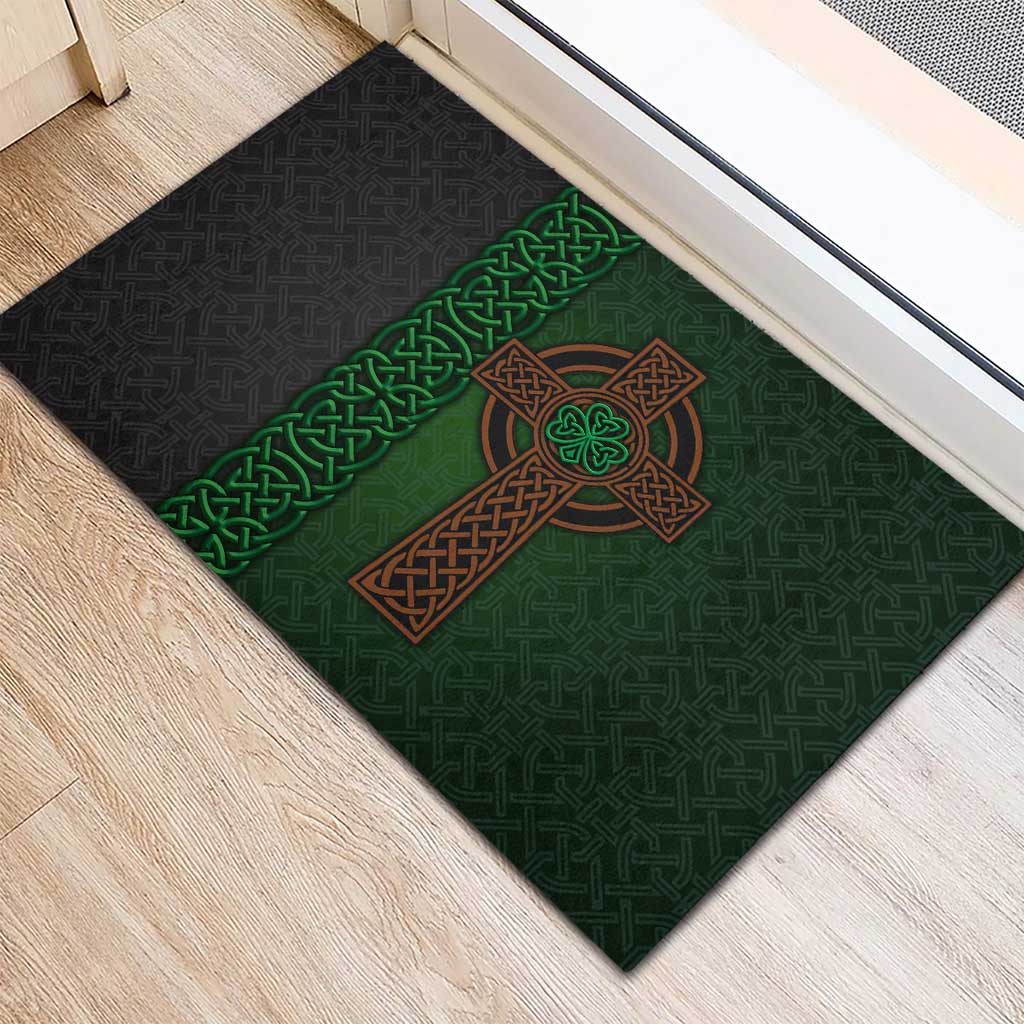 Ireland Celtic Knot and Clover Design Rubber Doormat