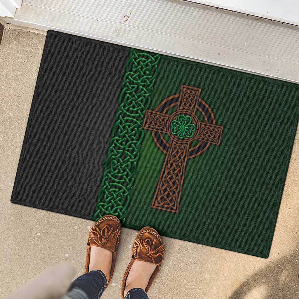 Ireland Celtic Knot and Clover Design Rubber Doormat
