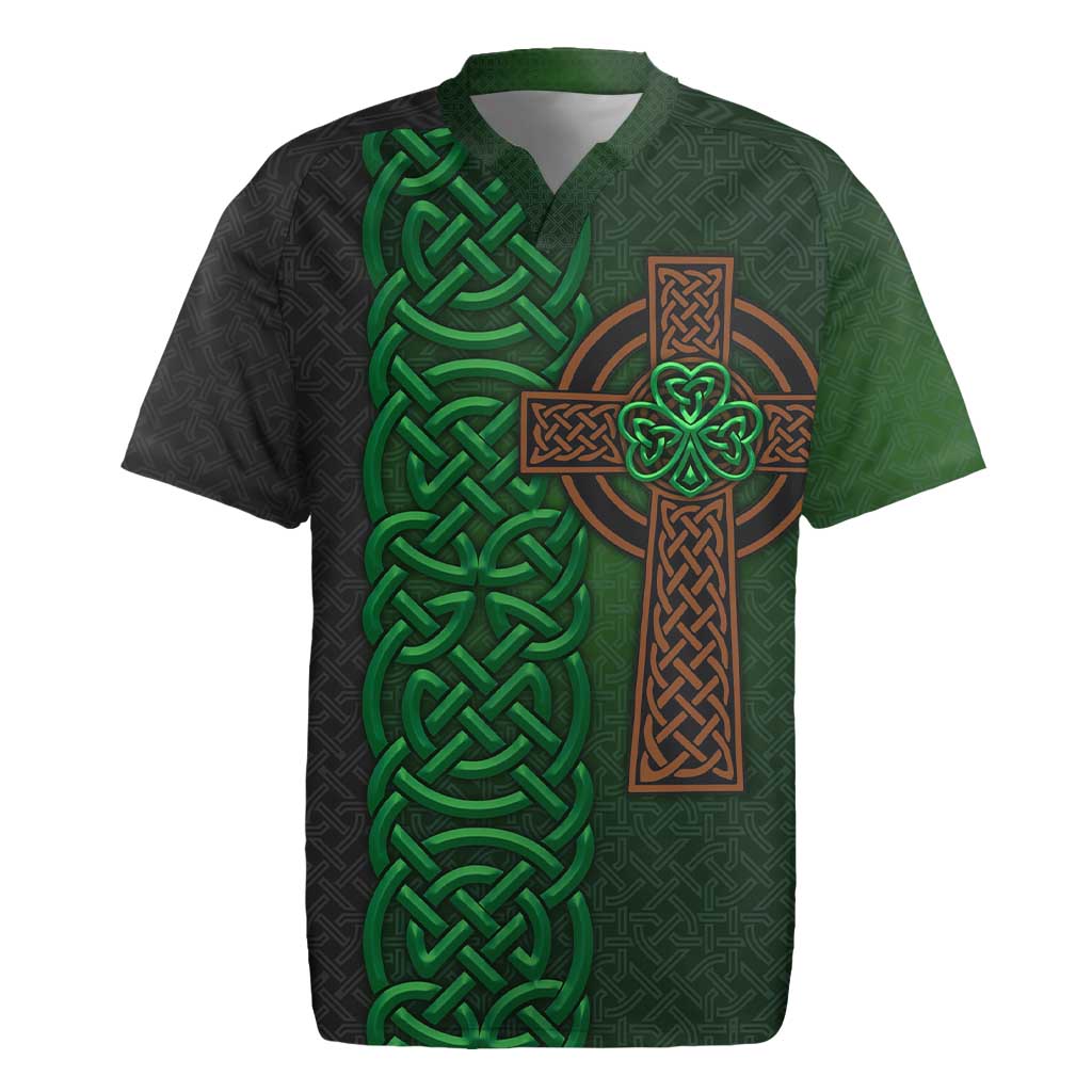 Ireland Celtic Knot and Clover Design Rugby Jersey