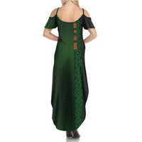 Ireland Celtic Knot and Clover Design Summer Maxi Dress