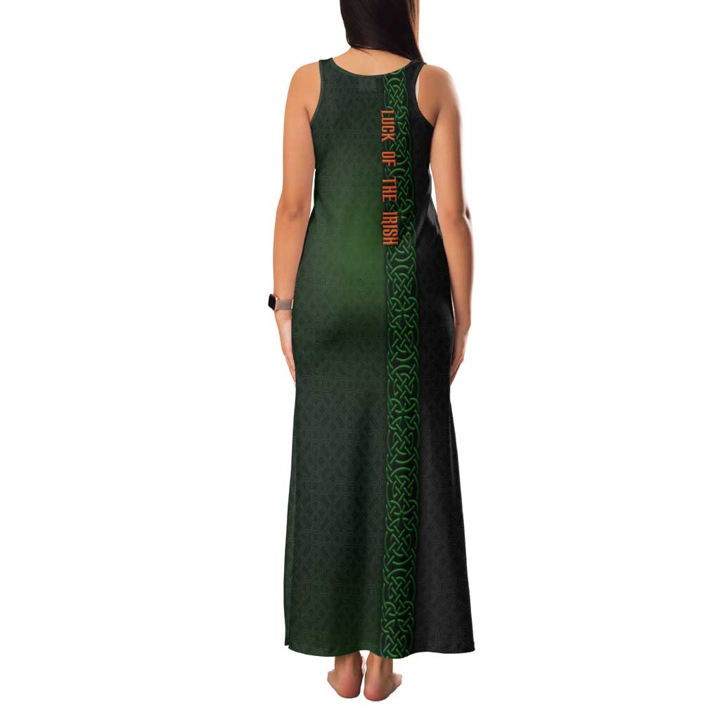 Ireland Celtic Knot and Clover Design Tank Maxi Dress