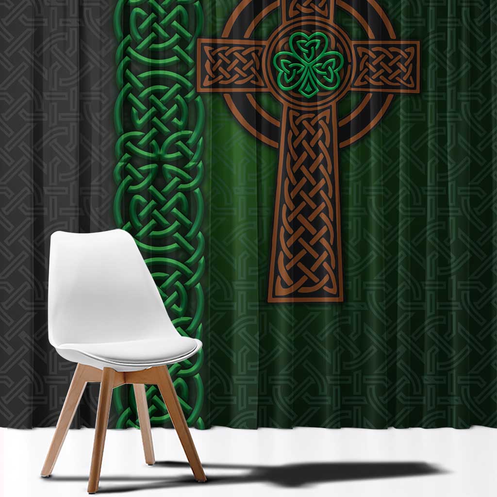 Ireland Celtic Knot and Clover Design Window Curtain