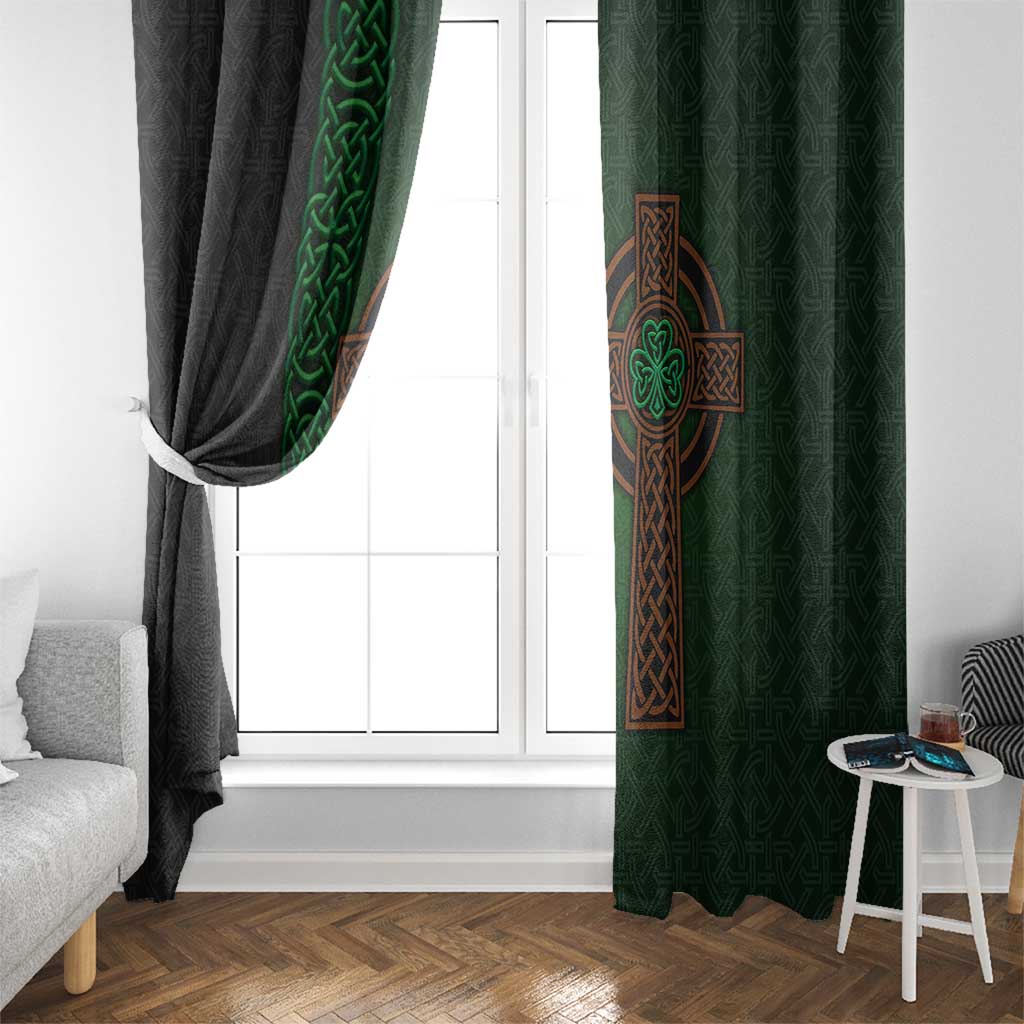 Ireland Celtic Knot and Clover Design Window Curtain