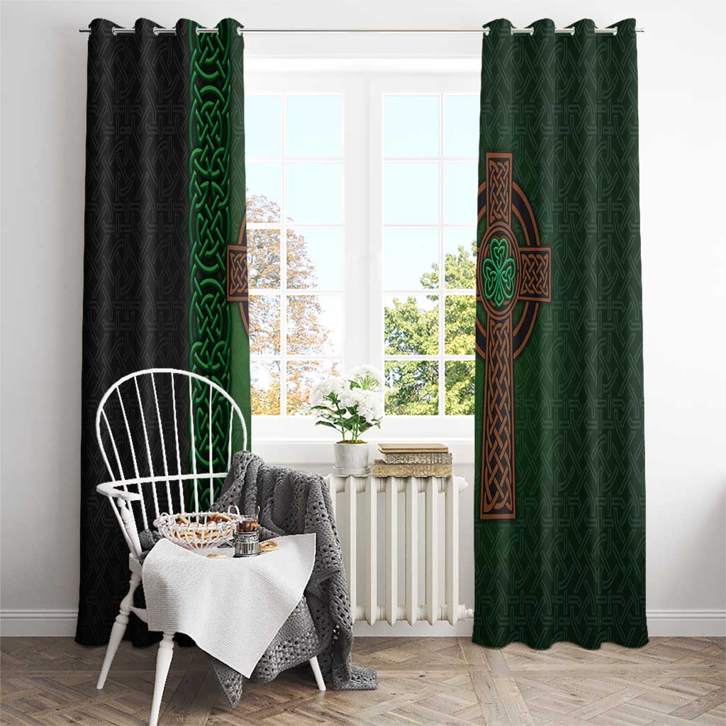 Ireland Celtic Knot and Clover Design Window Curtain