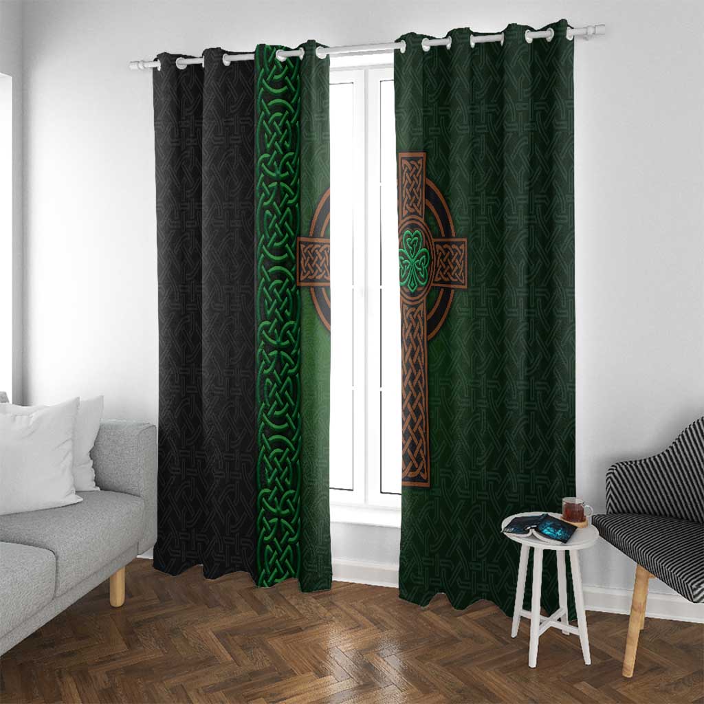 Ireland Celtic Knot and Clover Design Window Curtain