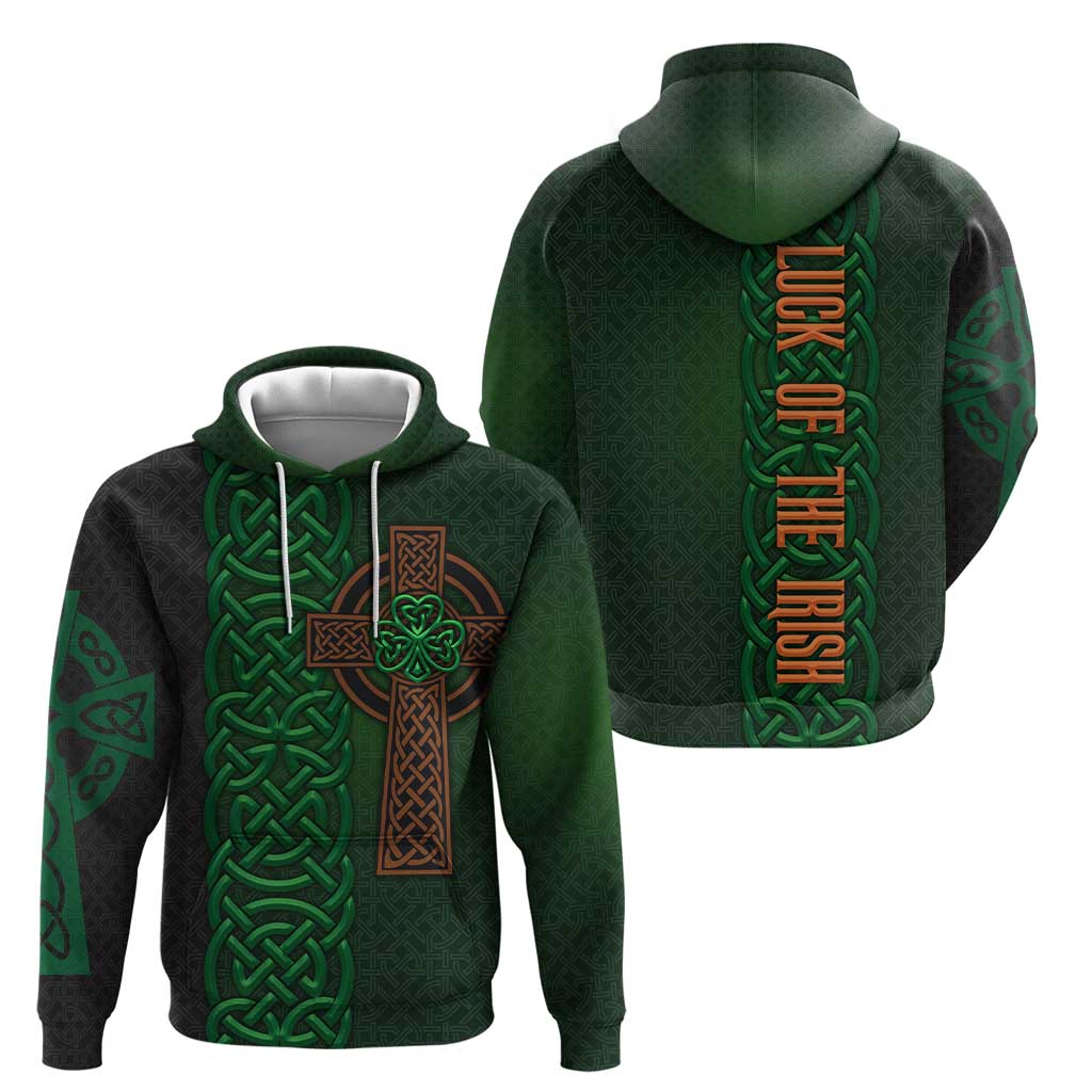 Ireland Celtic Knot and Clover Design Zip Hoodie