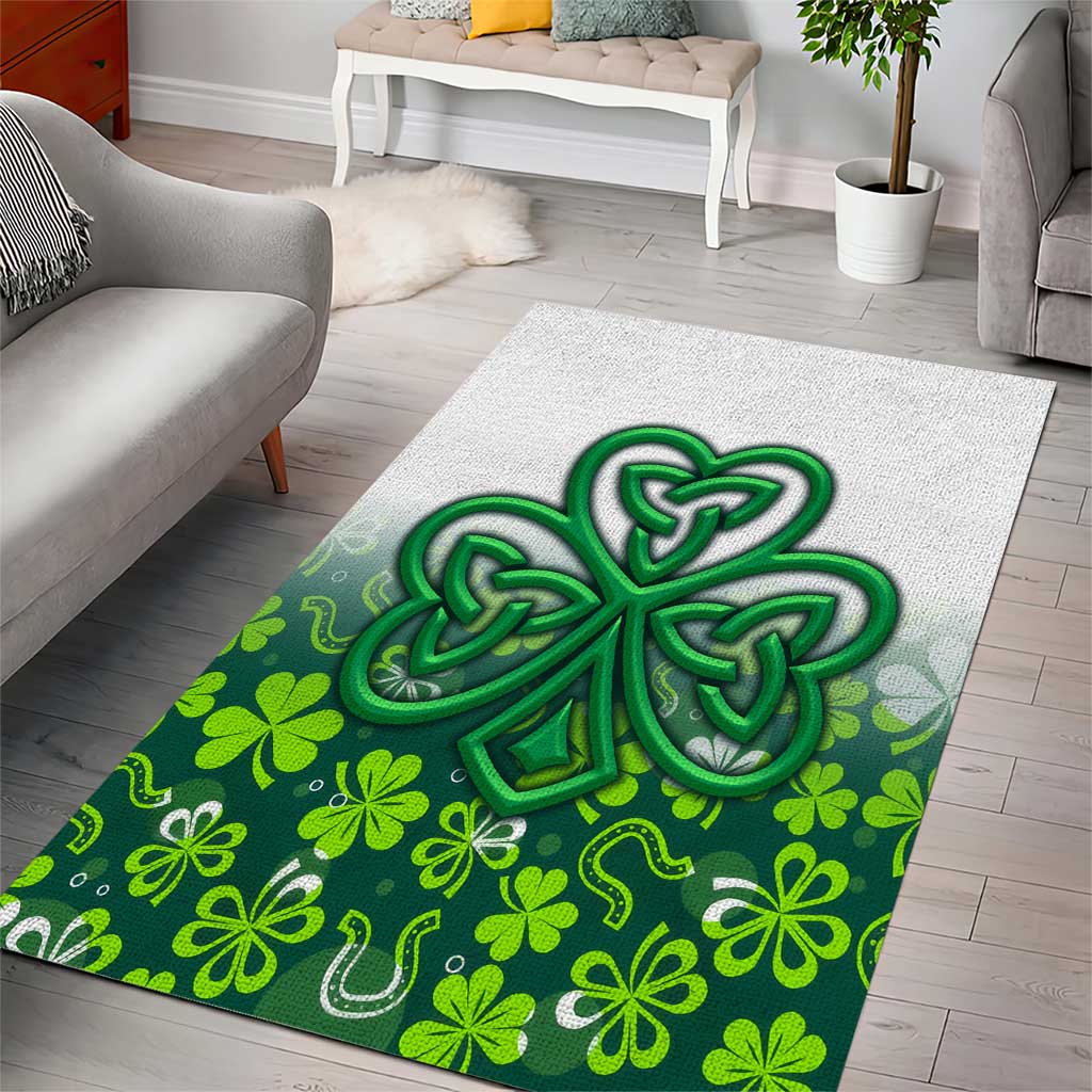 Celtic Knot and Clover Ireland - Inspired Design Area Rug