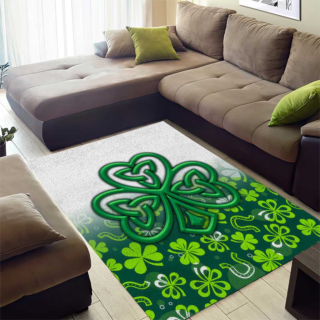Celtic Knot and Clover Ireland - Inspired Design Area Rug