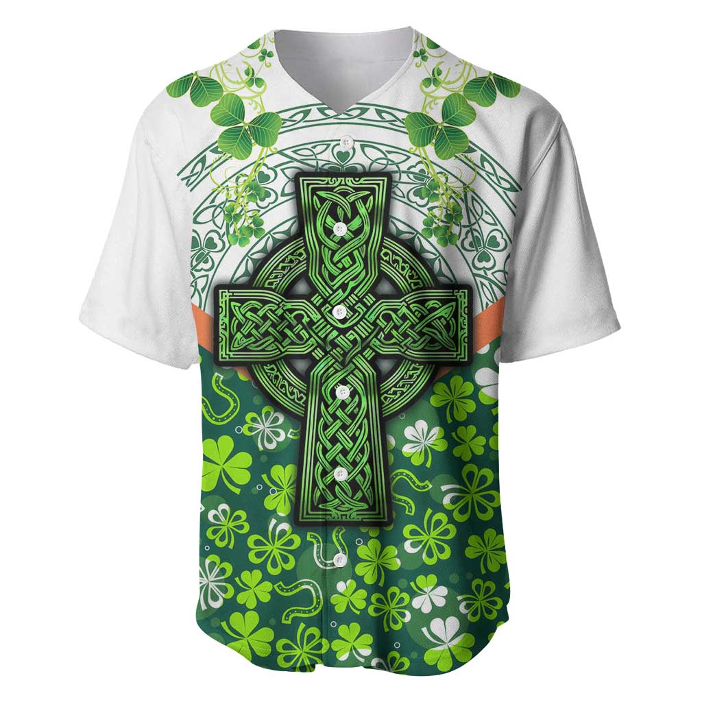Celtic Knot and Clover Ireland - Inspired Design Baseball Jersey